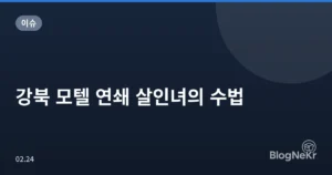 강북 모텔 연쇄 살인녀의 수법