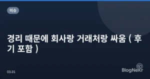 경리 때문에 회사랑 거래처랑 싸움 ( 후기 포함 )