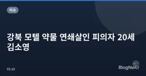 강북 모텔 약물 연쇄살인 피의자 20세 김소영