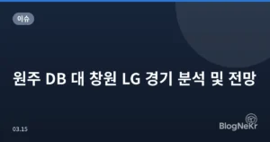 원주 DB 대 창원 LG 경기 분석 및 전망