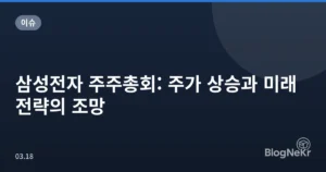 삼성전자 주주총회: 주가 상승과 미래 전략의 조망