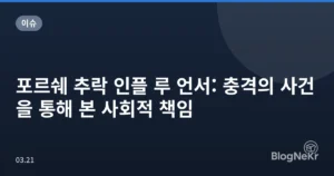 포르쉐 추락 인플 루 언서: 충격의 사건을 통해 본 사회적 책임