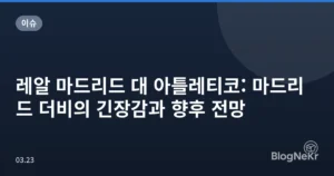 레알 마드리드 대 아틀레티코: 마드리드 더비의 긴장감과 향후 전망