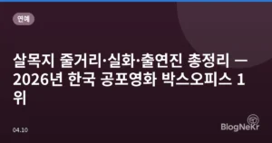 살목지 줄거리·실화·출연진 총정리 — 2026년 한국 공포영화 박스오피스 1위