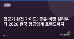 항공기 완전 가이드: 종류·비행 원리부터 2026 한국 항공업계 트렌드까지