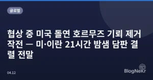 협상 중 미국 돌연 호르무즈 기뢰 제거 작전 — 미·이란 21시간 밤샘 담판 결렬 전말