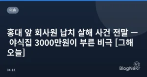홍대 앞 회사원 납치 살해 사건 전말 — 야식집 3000만원이 부른 비극 [그해 오늘]