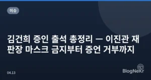 김건희 증인 출석 총정리 — 이진관 재판장 마스크 금지부터 증언 거부까지