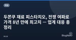 두쫀쿠 재료 피스타치오, 전쟁 여파로 가격 8년 만에 최고치 — 업계 대응 총정리