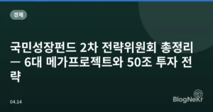 국민성장펀드 2차 전략위원회 총정리 — 6대 메가프로젝트와 50조 투자 전략