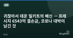 귀찮아서 데운 밀키트의 배신 — 프레시지 6543억 결손금, 코로나 대박이 남긴 것