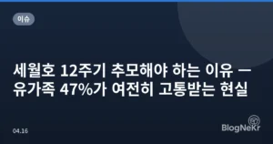 세월호 12주기 추모해야 하는 이유 — 유가족 47%가 여전히 고통받는 현실