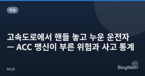 고속도로에서 핸들 놓고 누운 운전자 — ACC 맹신이 부른 위험과 사고 통계