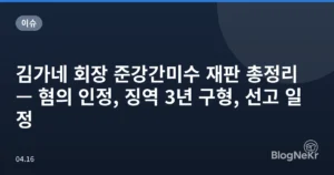 김가네 회장 준강간미수 재판 총정리 — 혐의 인정, 징역 3년 구형, 선고 일정