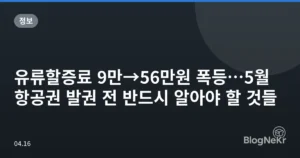 유류할증료 9만→56만원 폭등…5월 항공권 발권 전 반드시 알아야 할 것들