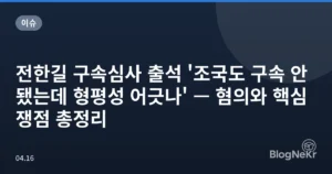 전한길 구속심사 출석 ‘조국도 구속 안 됐는데 형평성 어긋나’ — 혐의와 핵심 쟁점 총정리