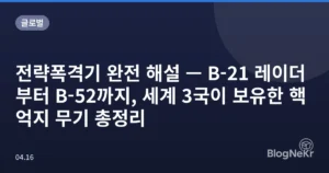 전략폭격기 완전 해설 — B-21 레이더부터 B-52까지, 세계 3국이 보유한 핵억지 무기 총정리