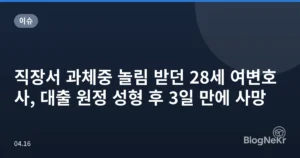 직장서 과체중 놀림 받던 28세 여변호사, 대출 원정 성형 후 3일 만에 사망