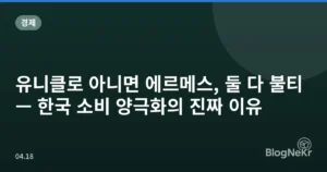 유니클로 아니면 에르메스, 둘 다 불티 — 한국 소비 양극화의 진짜 이유