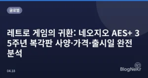 레트로 게임의 귀환: 네오지오 AES+ 35주년 복각판 사양·가격·출시일 완전 분석