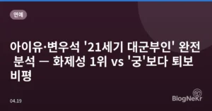 아이유·변우석 ’21세기 대군부인’ 완전 분석 — 화제성 1위 vs ‘궁’보다 퇴보 비평