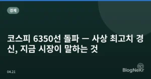 코스피 6350선 돌파 — 사상 최고치 경신, 지금 시장이 말하는 것