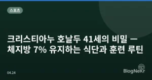 크리스티아누 호날두 41세의 비밀 — 체지방 7% 유지하는 식단과 훈련 루틴