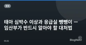 태아 심박수 이상과 응급실 뺑뺑이 — 임산부가 반드시 알아야 할 대처법