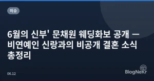 6월의 신부’ 문채원 웨딩화보 공개 — 비연예인 신랑과의 비공개 결혼 소식 총정리