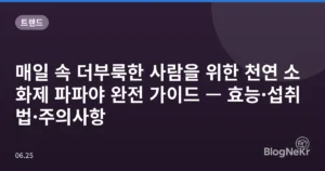 매일 속 더부룩한 사람을 위한 천연 소화제 파파야 완전 가이드 — 효능·섭취법·주의사항