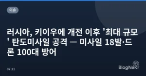 러시아, 키이우에 개전 이후 ‘최대 규모’ 탄도미사일 공격 — 미사일 18발·드론 100대 방어