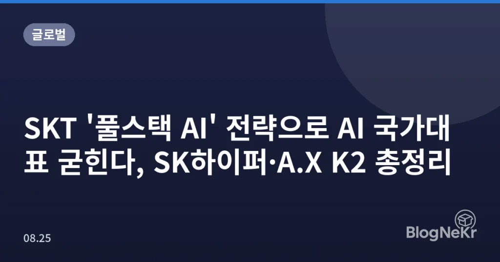 SKT '풀스택 AI' 전략으로 AI 국가대표 굳힌다, SK하이퍼·A.X K2 총정리