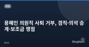 용혜인 의원직 사퇴 거부, 겸직·의석 승계·보조금 쟁점