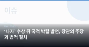 ‘나자’ 수상 뒤 국적 박탈 발언, 장관의 주장과 법적 절차