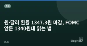원·달러 환율 1347.3원 마감, FOMC 앞둔 1340원대 읽는 법