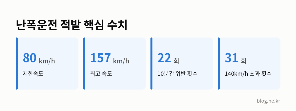 난폭운전 적발 핵심 수치 인포그래픽