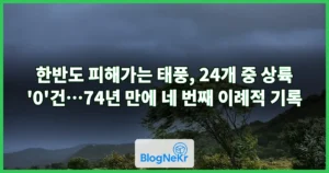 한반도 피해가는 태풍, 24개 중 상륙 ‘0’건…74년 만에 네 번째 이례적 기록