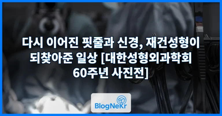 이것이 ‘성형’의 본질…다시 이어진 핏줄과 신경으로 일상이 돌아왔다 [건강한겨레] 관련 이미지