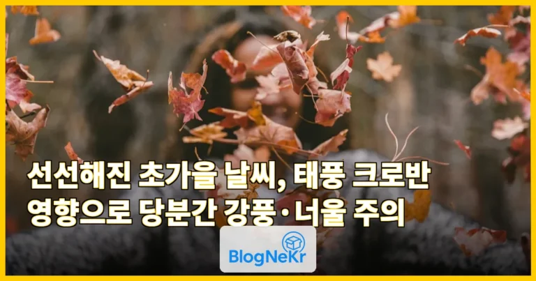 [날씨/XR] 부쩍 선선해진 날씨…당분간 '강풍 '주의 관련 이미지