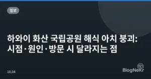 하와이 화산 국립공원 해식 아치 붕괴: 시점·원인·방문 시 달라지는 점