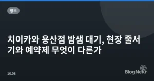 치이카와 용산점 밤샘 대기, 현장 줄서기와 예약제 무엇이 다른가