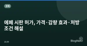 에페 시판 허가, 가격·감량 효과·처방 조건 해설
