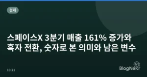 스페이스X 3분기 매출 161% 증가와 흑자 전환, 숫자로 본 의미와 남은 변수