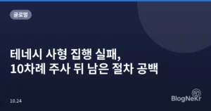 테네시 사형 집행 실패, 10차례 주사 뒤 남은 절차 공백