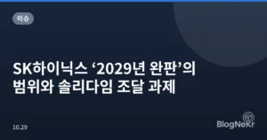 SK하이닉스 ‘2029년 완판’의 범위와 솔리다임 조달 과제