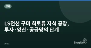LS전선 구미 희토류 자석 공장, 투자·양산·공급망의 단계