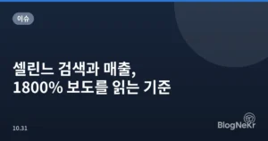 셀린느 검색과 매출, 1800% 보도를 읽는 기준